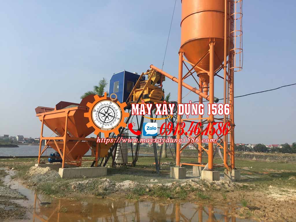 Máy trộn bê tông, trạm trộn bê tông js500