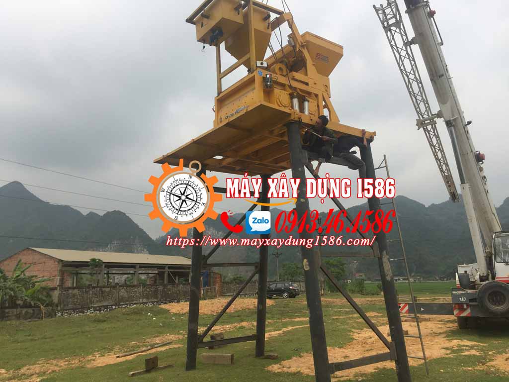 Máy trộn bê tông, trạm trộn bê tông js500