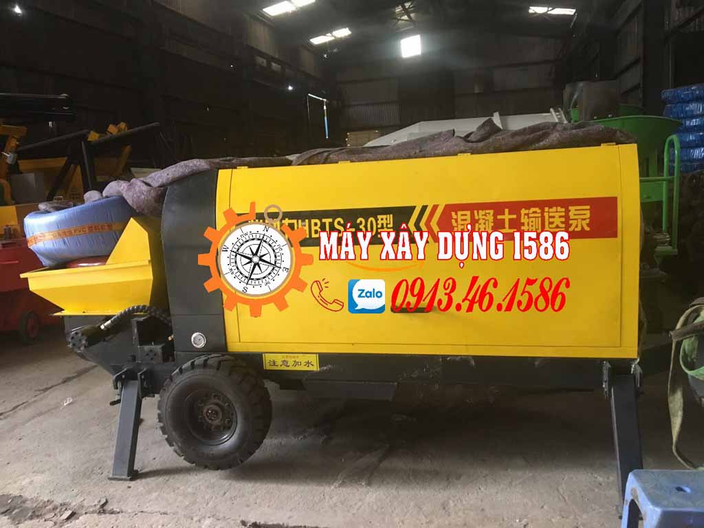 Máy bơm bê tông mini 10m3/h, giao hàng toàn quốc