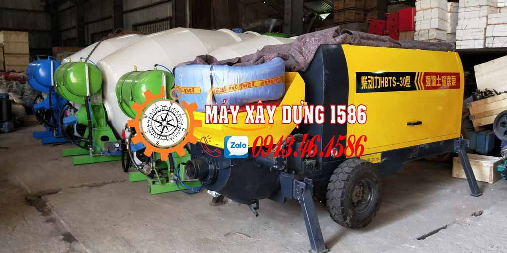 Máy bơm bê tông mini 10m3/h, giao hàng toàn quốc