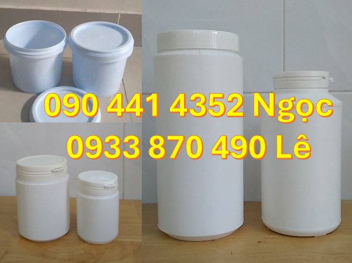 Sỉ lẻ hủ nhựa 1kg, hủ nhựa 500g đựng thực phẩm, hủ nhựa 250g đựng kẹo