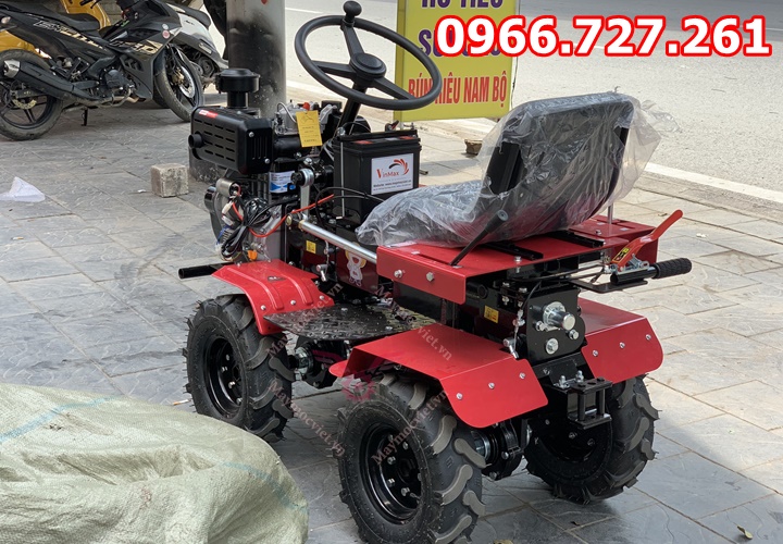 Máy xới đất chạy dầu ngồi lái 13HP Turbo TBD1300 2 cầu