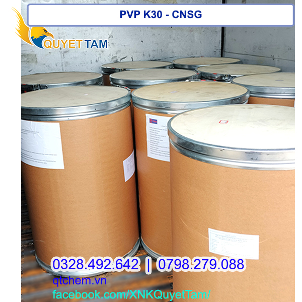 PVP K30 (Povidone K30) 25kg/thùng CNSG Anhui