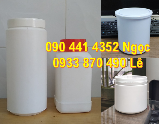 Hủ nhựa 1kg đựng ngũ cốc, hủ nhựa 500g đựng thuốc thú y, hủ nhựa 100gr