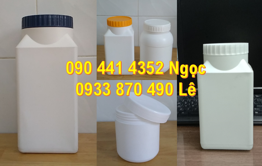 Hủ nhựa 1kg đựng ngũ cốc, hủ nhựa 500g đựng thuốc thú y, hủ nhựa 100gr