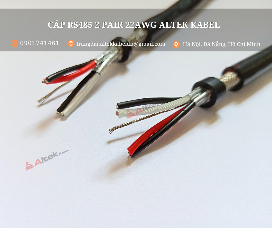 Cáp RS485 2 Pair 22 AWG hãng Altek Kabel nhập khẩu giá sản xuất