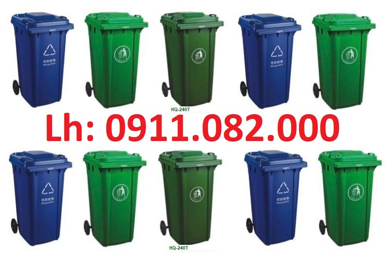Các kiểu thùng rác giá rẻ hiện nay, thùng rác 120 240l