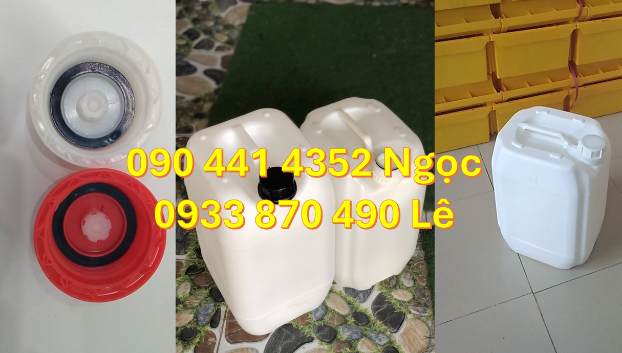 Can nhựa 30 lít trắng dày, can nhựa 25 lít đựng vi sinh, can nhựa 20L