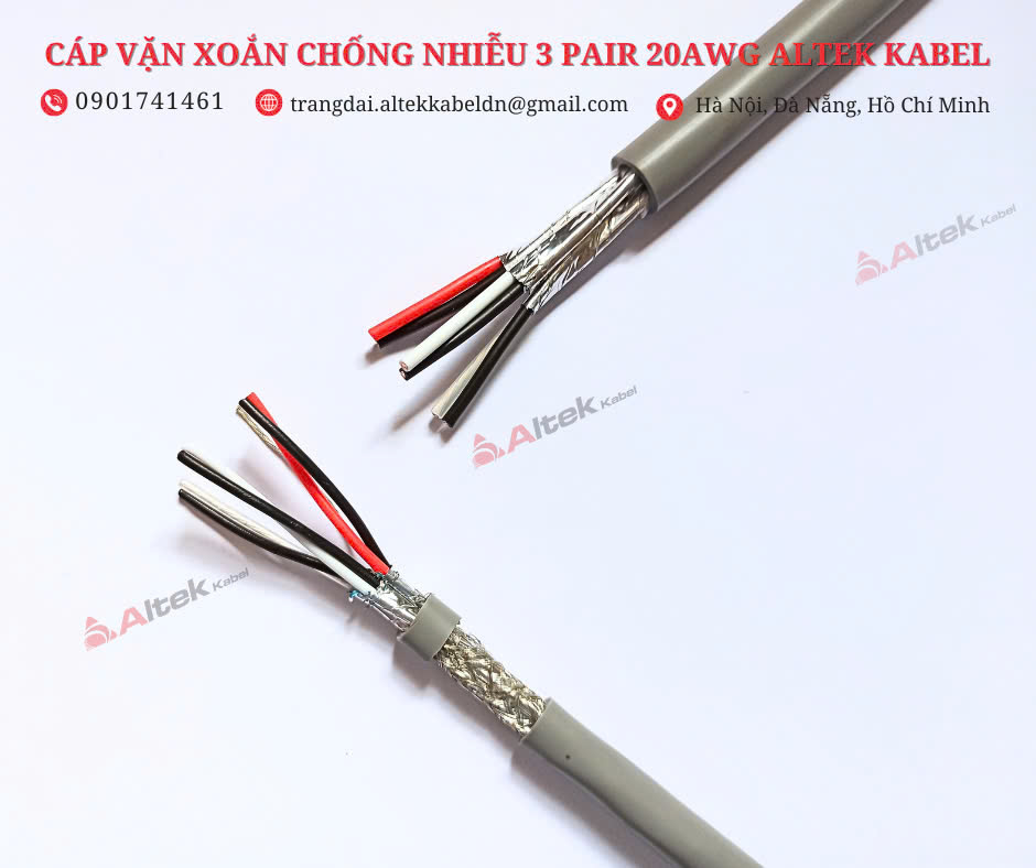 Dây tín hiệu vặn xoắn chống nhiễu Altek Kabel 20AWG