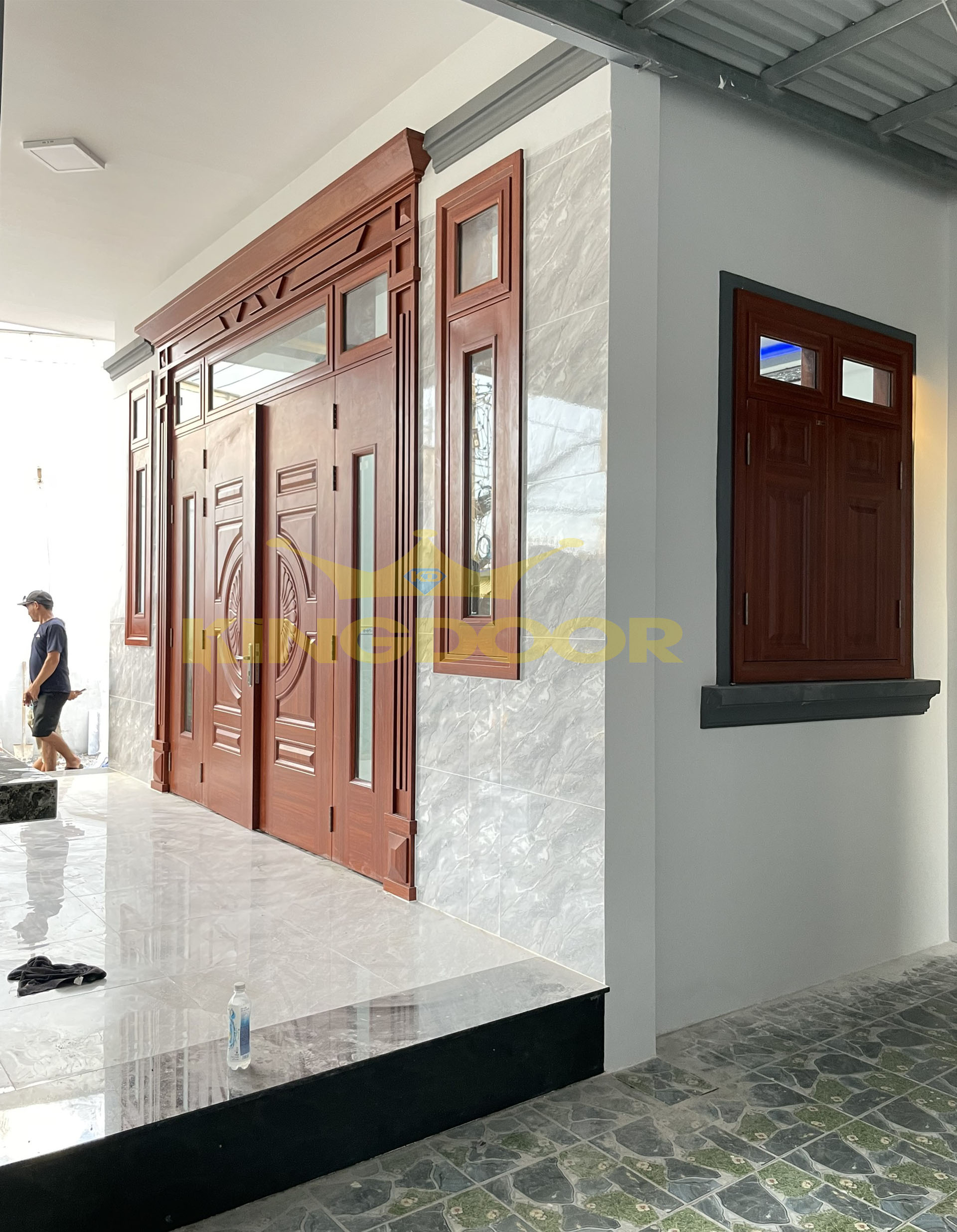 Cửa thép vân gỗ tại quận Bình Tân - TP HCM