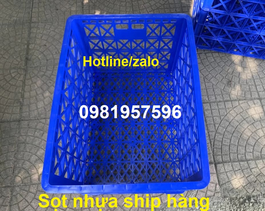 Sọt nhựa chở hàng xe máy 8 bánh xe, sọt nhựa loại lớn