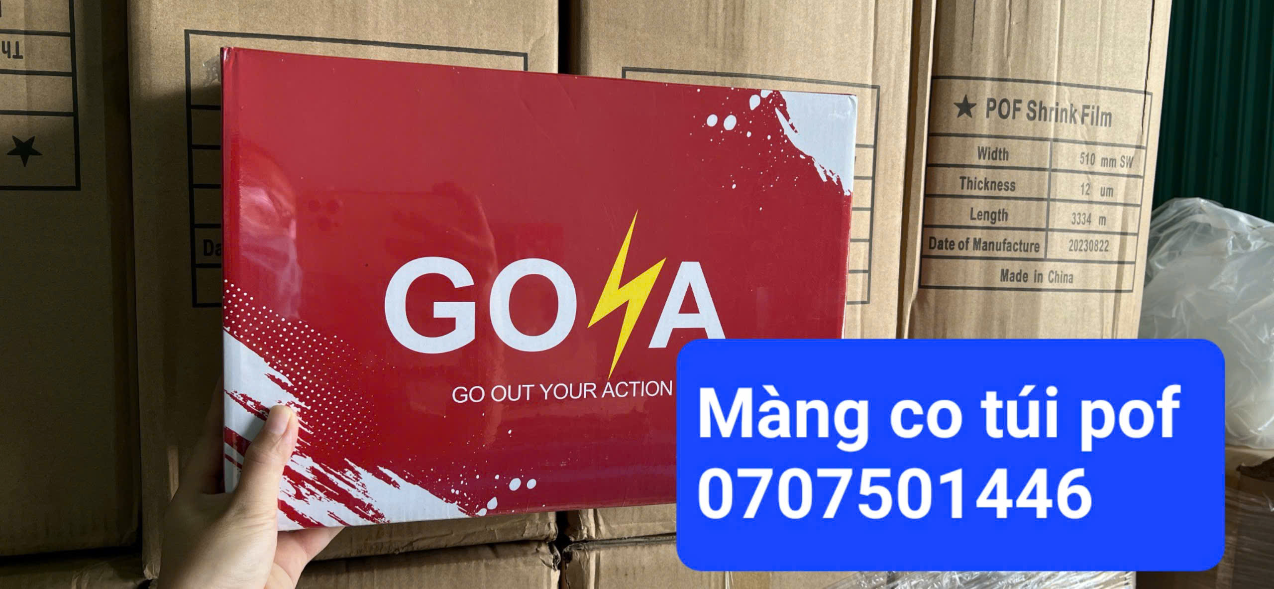 Bán màng co túi pof bọc hộp giày hộp cafe