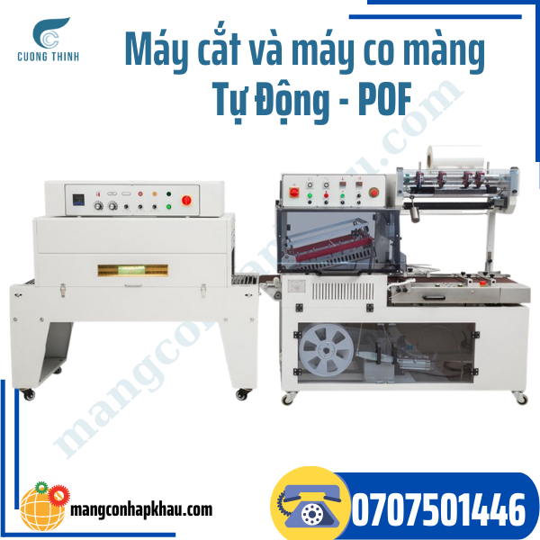 máy bọc màng co pof tự động bọc tập sách