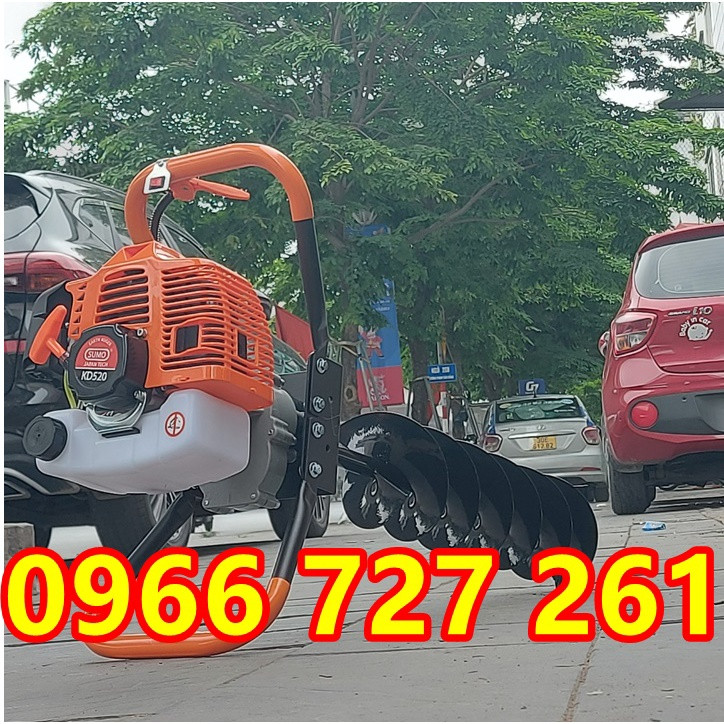 Máy khoan đào hố đất trồng cây có bánh xe đẩy tay