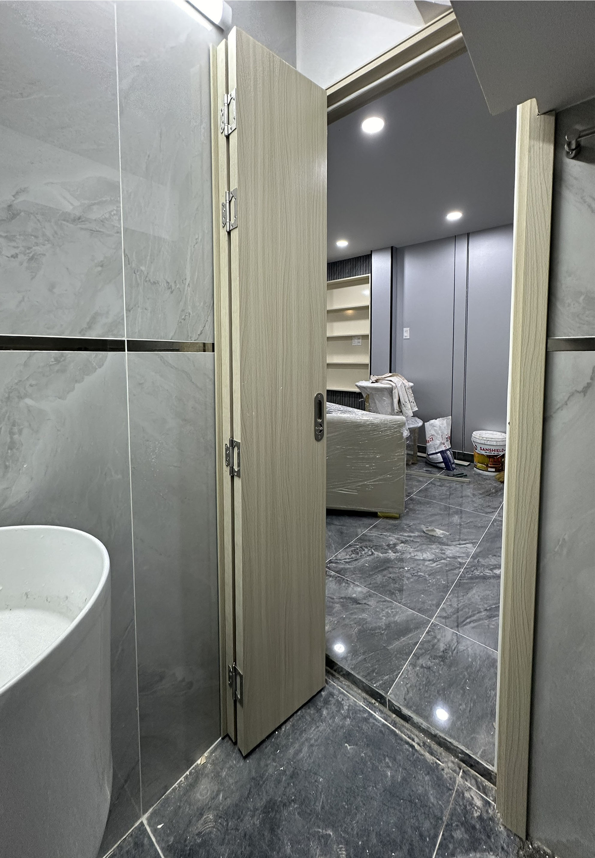 Cửa xếp gập nhựa composite [ mẫu cửa không gian hẹp]