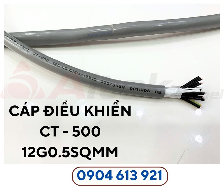 Cáp điều khiển 12 lõi, cáp tín hiệu 12x1.0mm Altek Kabel