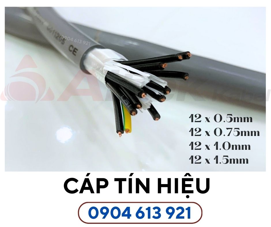 Cáp điều khiển 12 lõi, cáp tín hiệu 12x1.0mm Altek Kabel