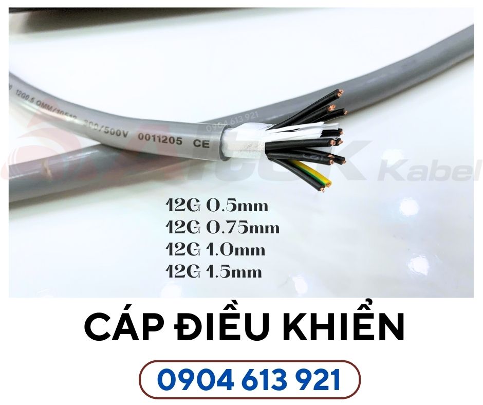 Cáp điều khiển 12 lõi, cáp tín hiệu 12x1.0mm Altek Kabel