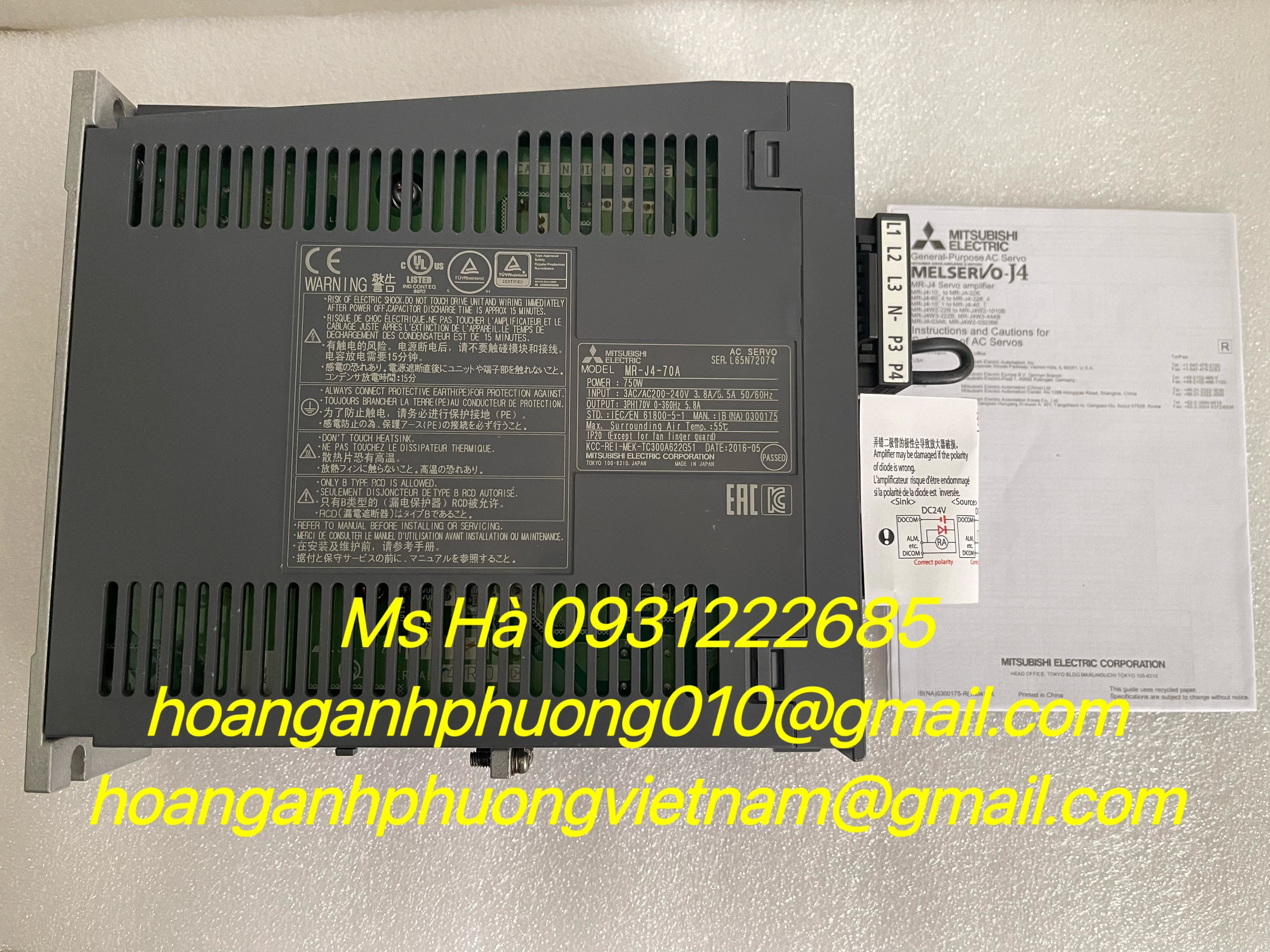 Dòng J4 series MR-J4-70A bộ driver hàng mới 100%