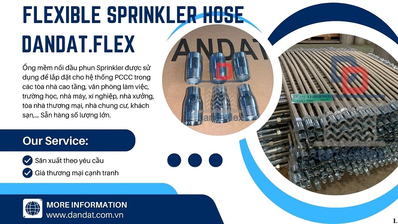 Thiết bị chữa cháy Tp.HCM, ống mềm nối đầu phun chữa cháy Sprinkler