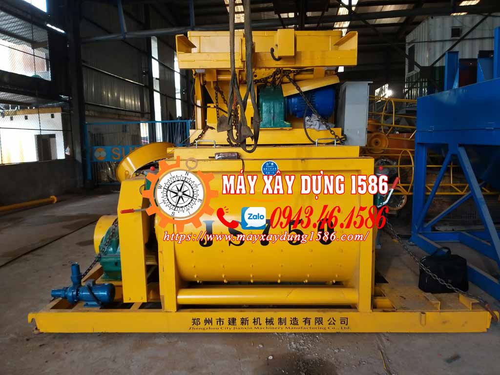 Máy trộn bê tông, trạm trộn bê tông js500, js750