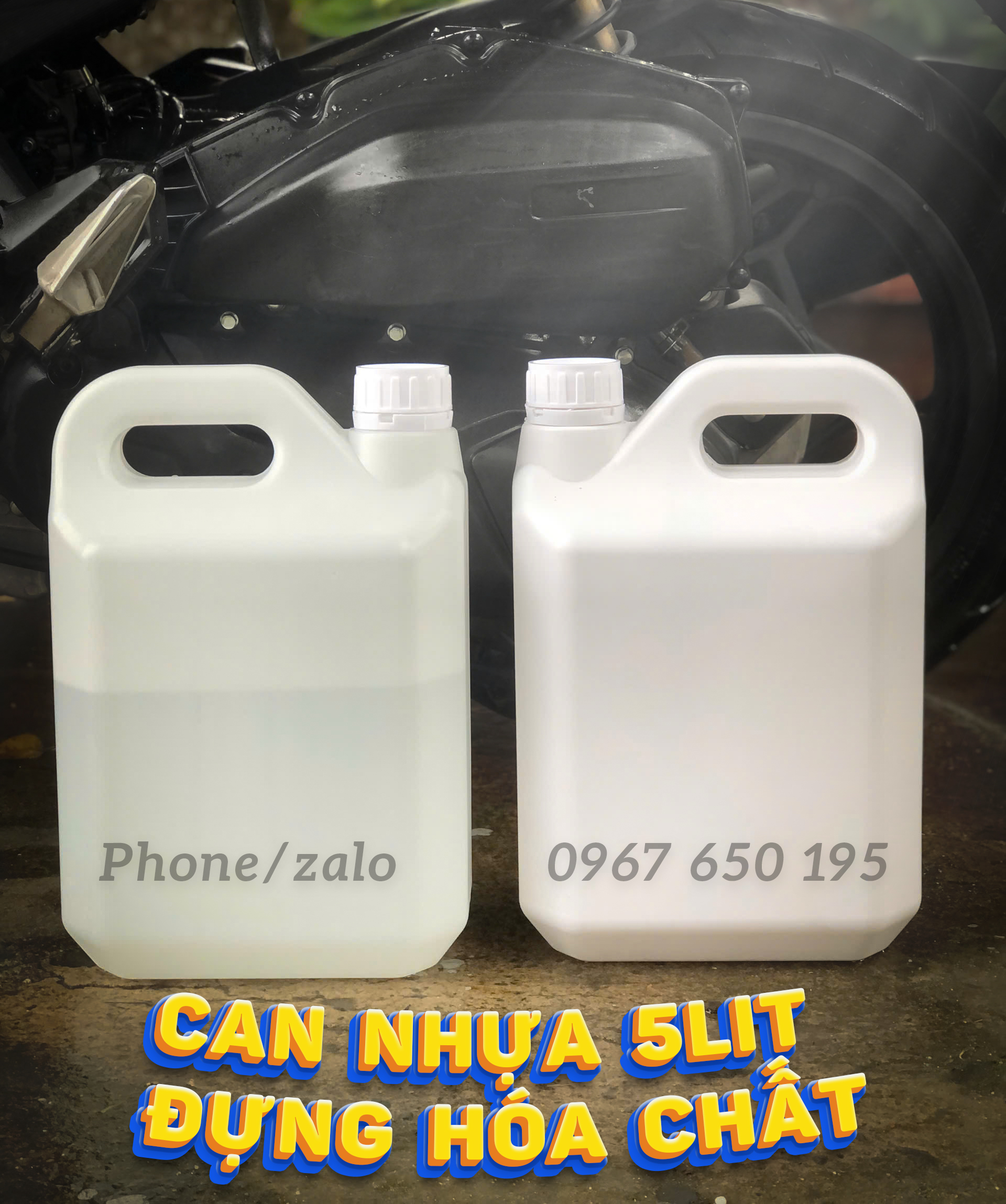 CAN 5LIT NHỰA HDPE  DẦY DẶN , CAN NHỰA HDPE