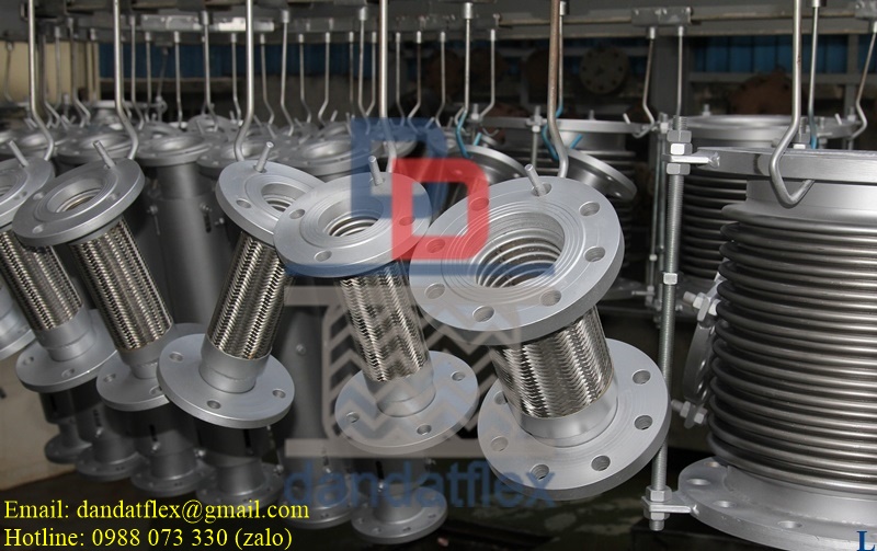 Khớp nối mềm chống rung, khớp nối mềm inox mặt bích