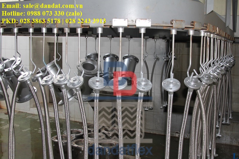 Khớp nối mềm chống rung, khớp nối mềm inox mặt bích