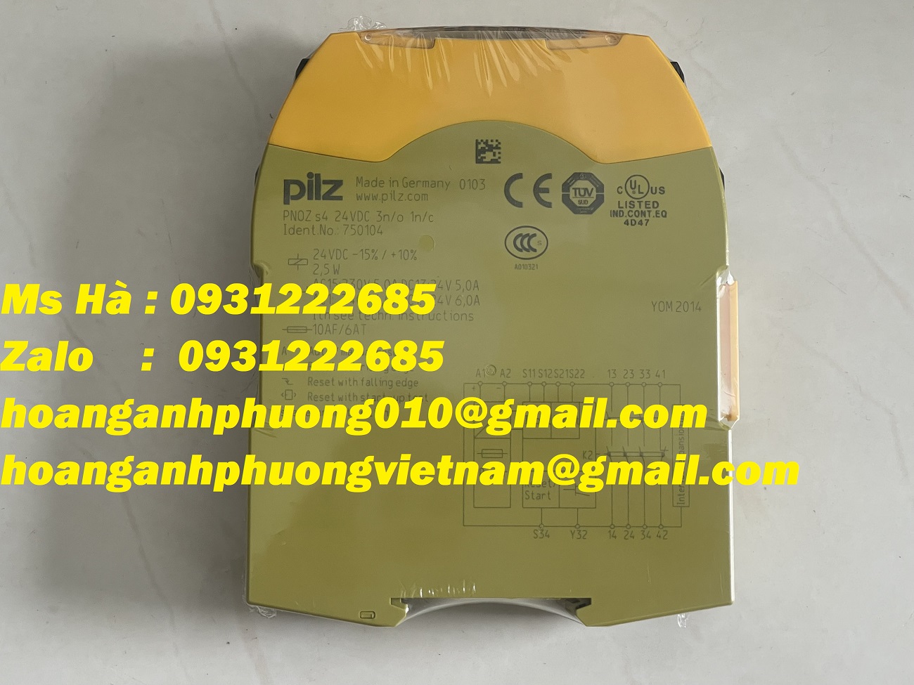 Chính hãng - Relay an toàn 750104 pilz PNOZ s4