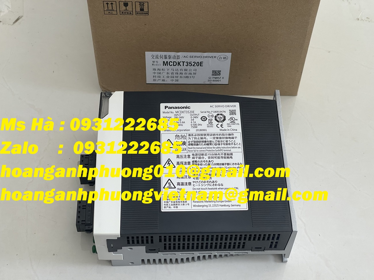 Mới 100% - Bộ điều khiển servo panasonic MCDKT3520E