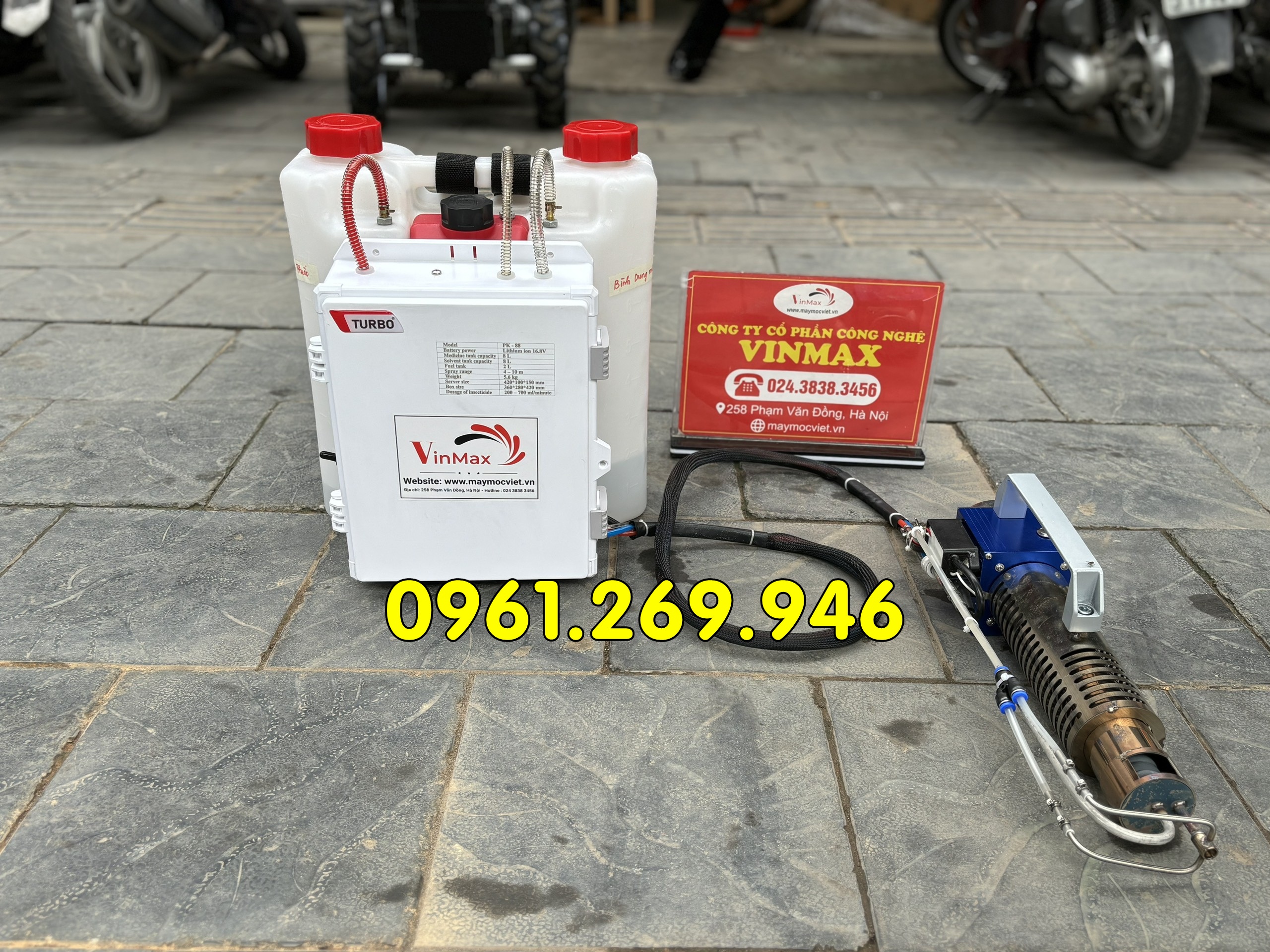 Máy phun thuốc diệt trừ côn trùng sâu bộ Turbo PK88 giảm âm chống ồn