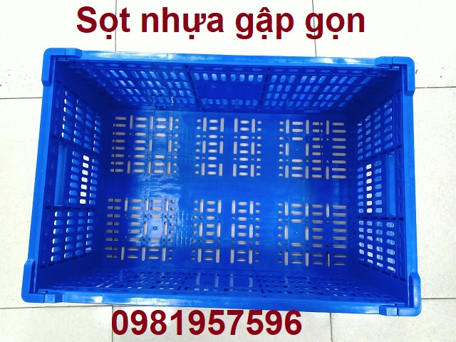 thùng nhựa gập gọn, sọt nhựa gập gọn nhựa nguyên sinh