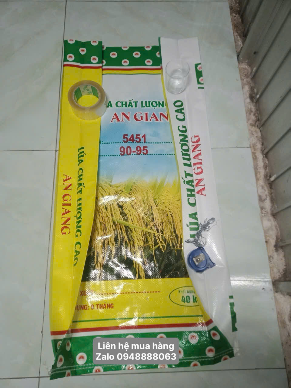 Bao lúa giống 40kg có lồng sẳn ni lông chất lượng