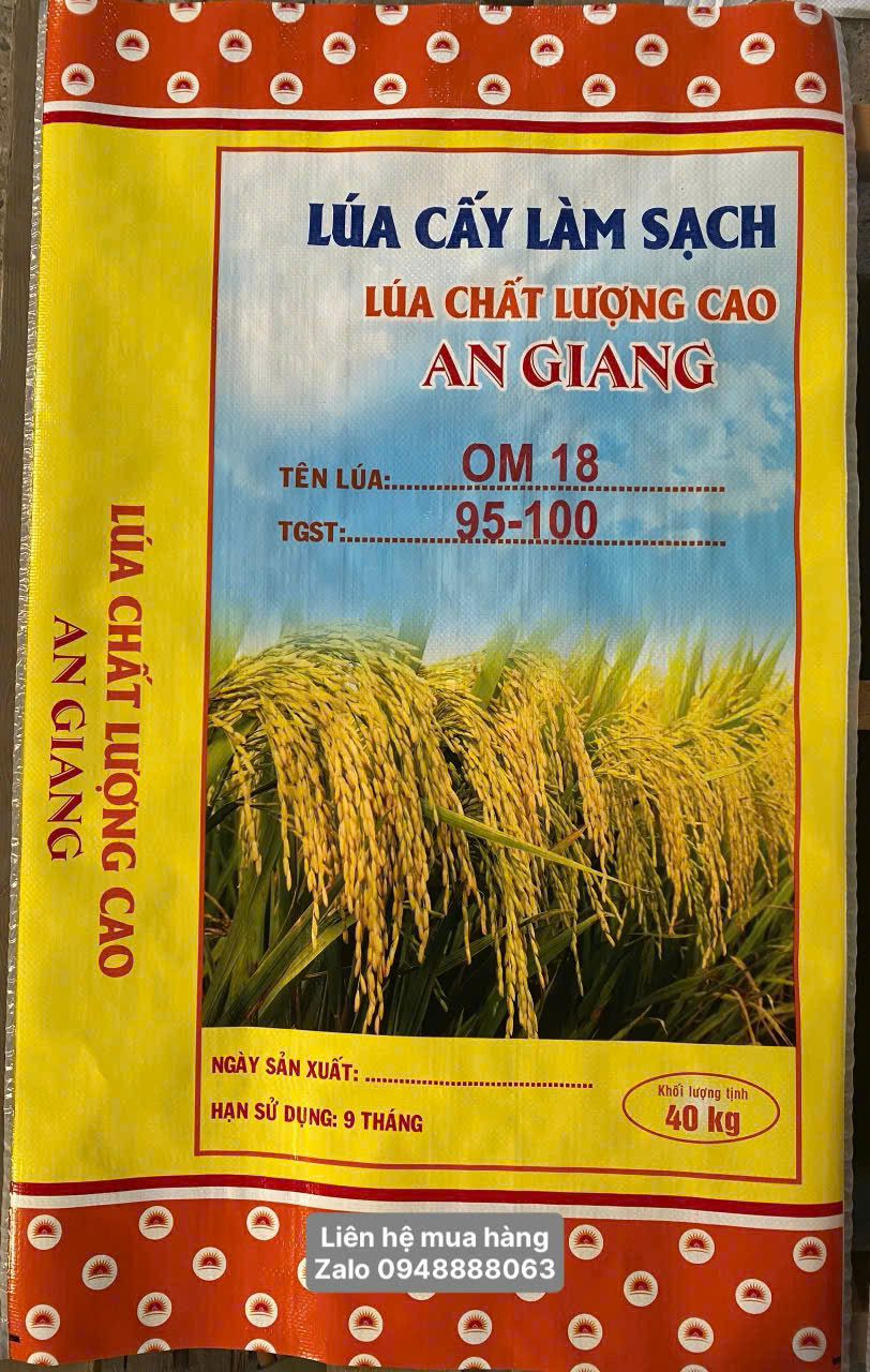 Bao lúa giống 40kg in sẳn có lồng sẳn PE