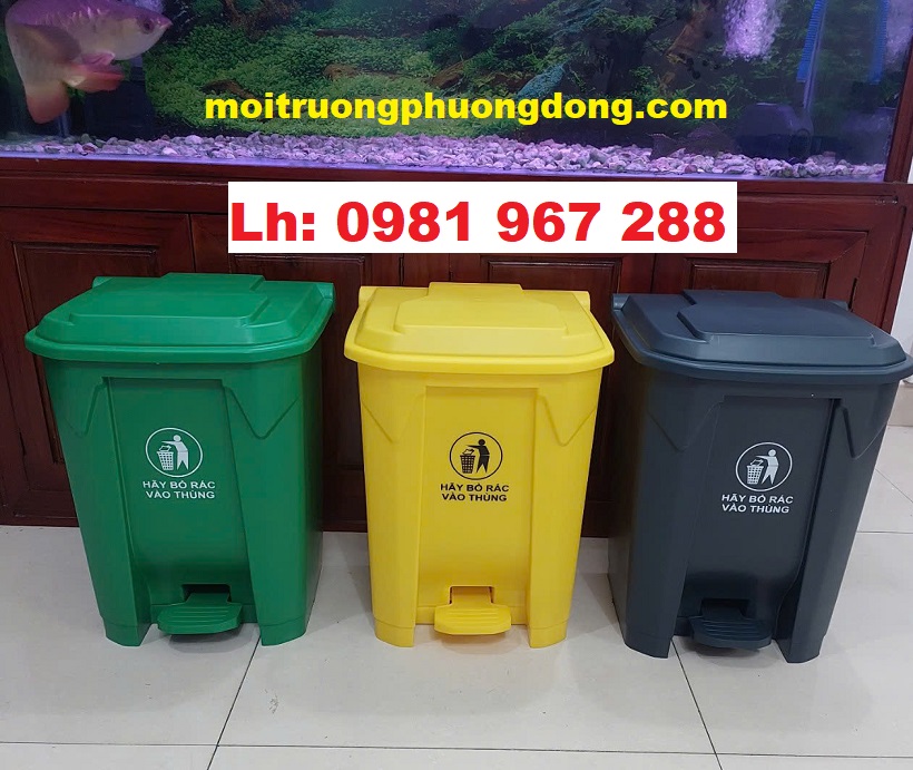 Thùng rác nhựa đạp chân 50 Lít trong nhà