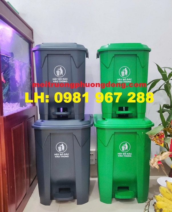 Thùng rác nhựa đạp chân 50 Lít trong nhà