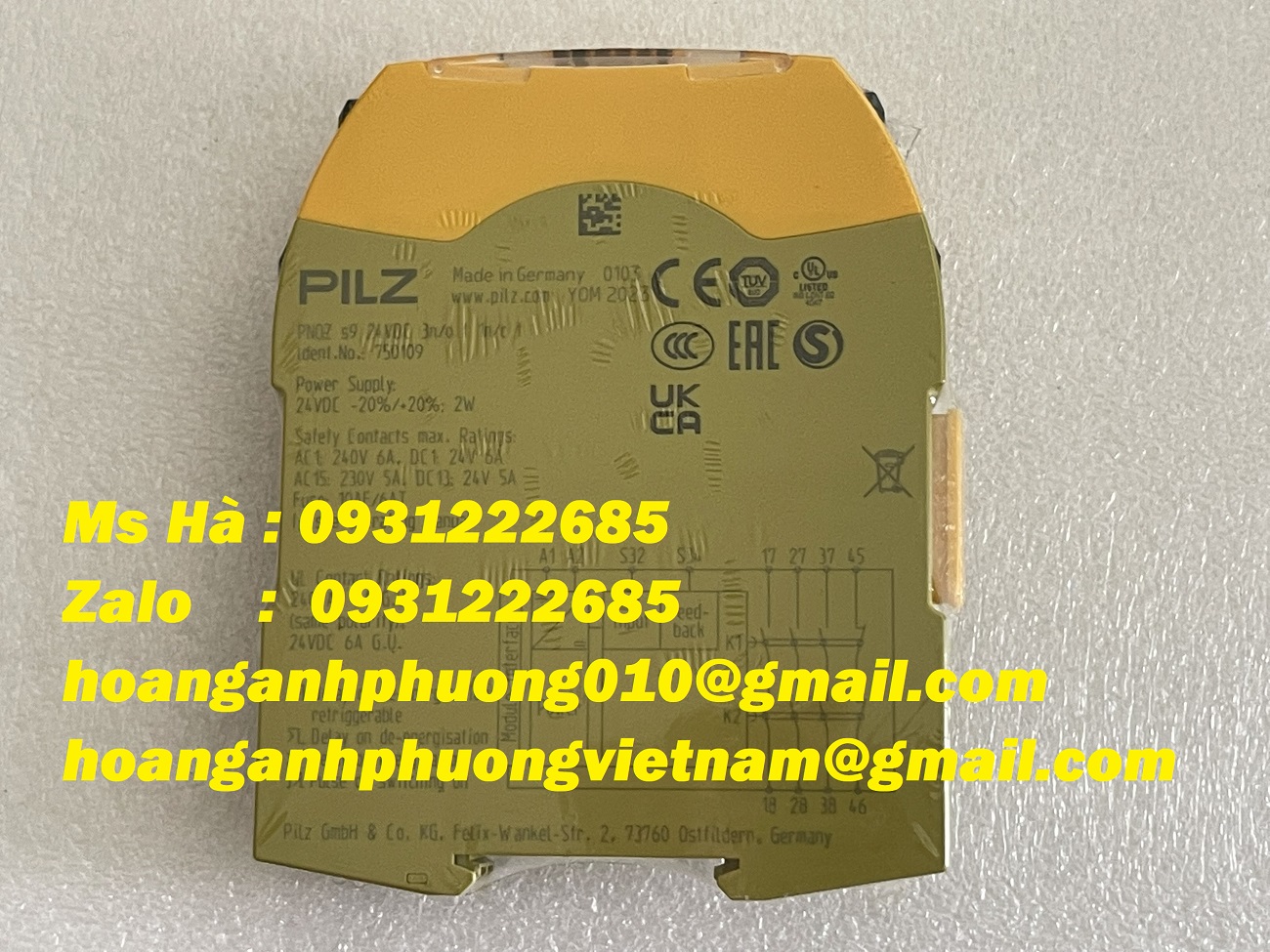 Nhập khẩu giá tốt PNOZ s9 24VDC 3 n/o 1 n/c t hãng Pilz relay
