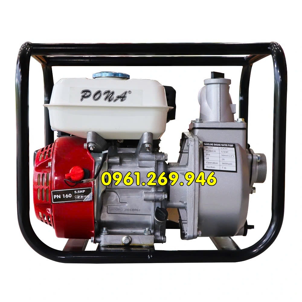 Máy bơm nước chống ngập úng Pona CX20 động cơ xăng 5.5HP