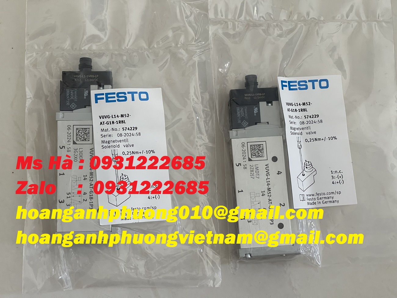 VUVG-L14-M52-AT-G18-1R8L  Festo  van điện từ hàng mới