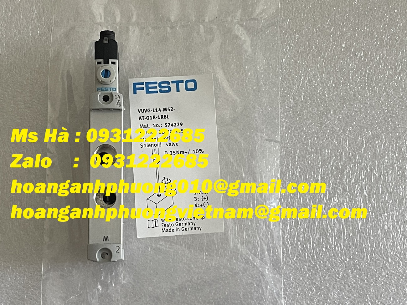 VUVG-L14-M52-AT-G18-1R8L  Festo  van điện từ hàng mới