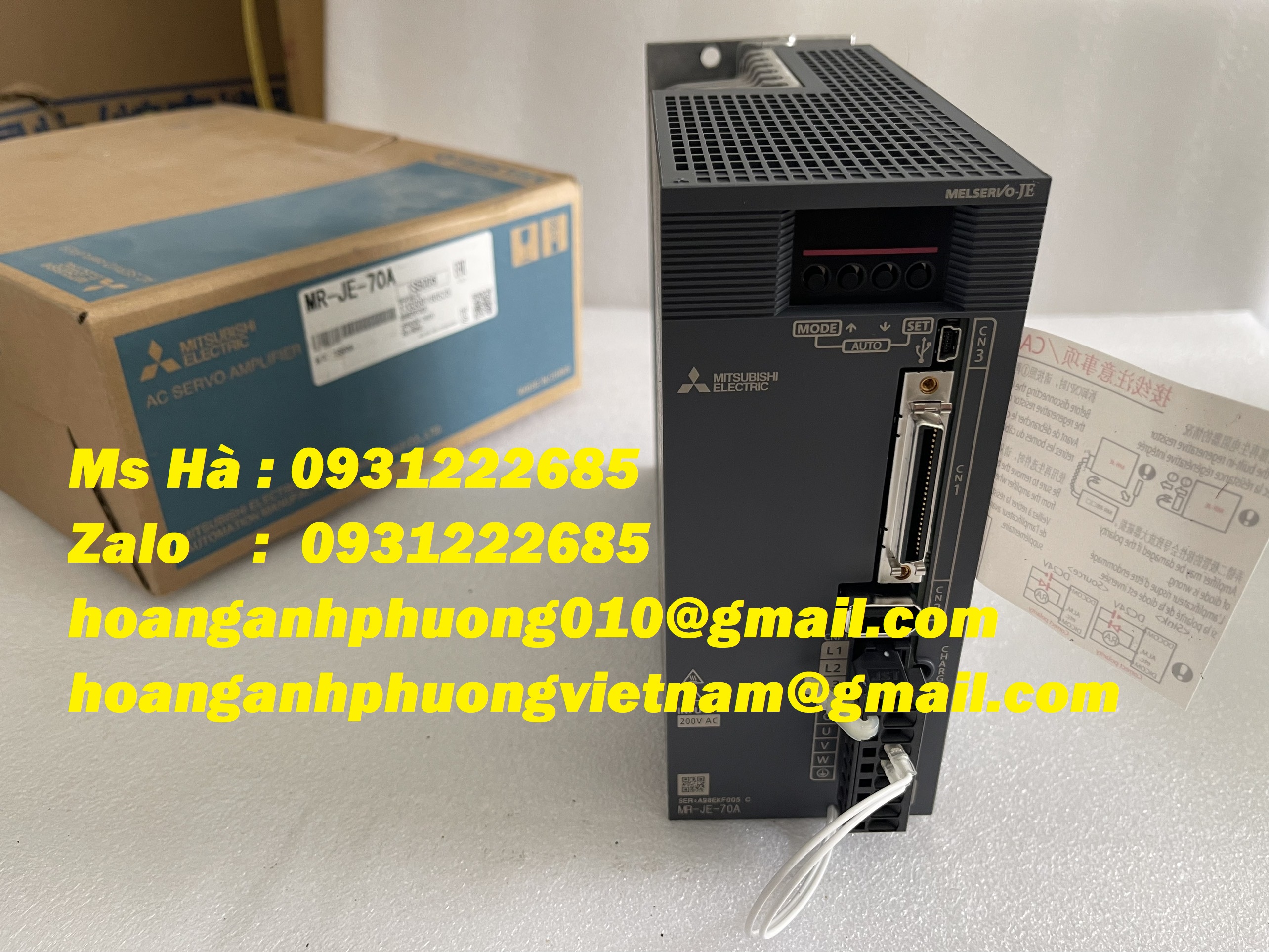 Ưu đãi giá dòng mitsubishi driver MR-JE-70A điều khiển servo