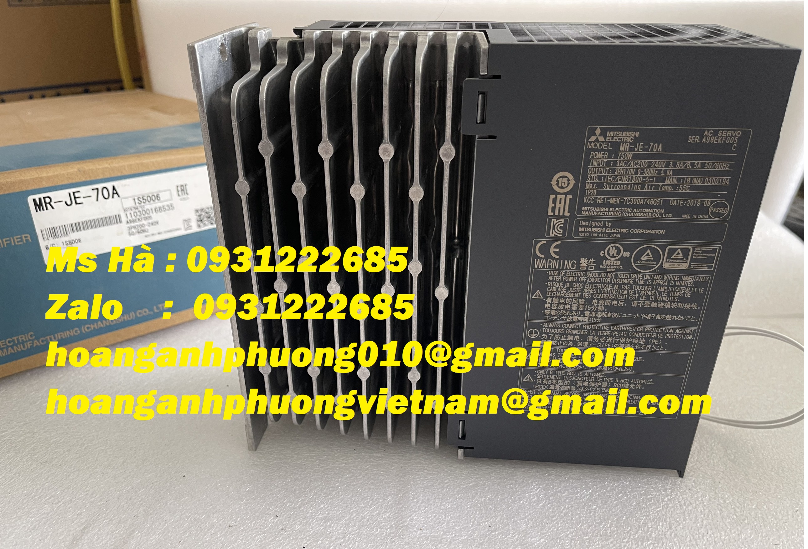 Ưu đãi giá dòng mitsubishi driver MR-JE-70A điều khiển servo