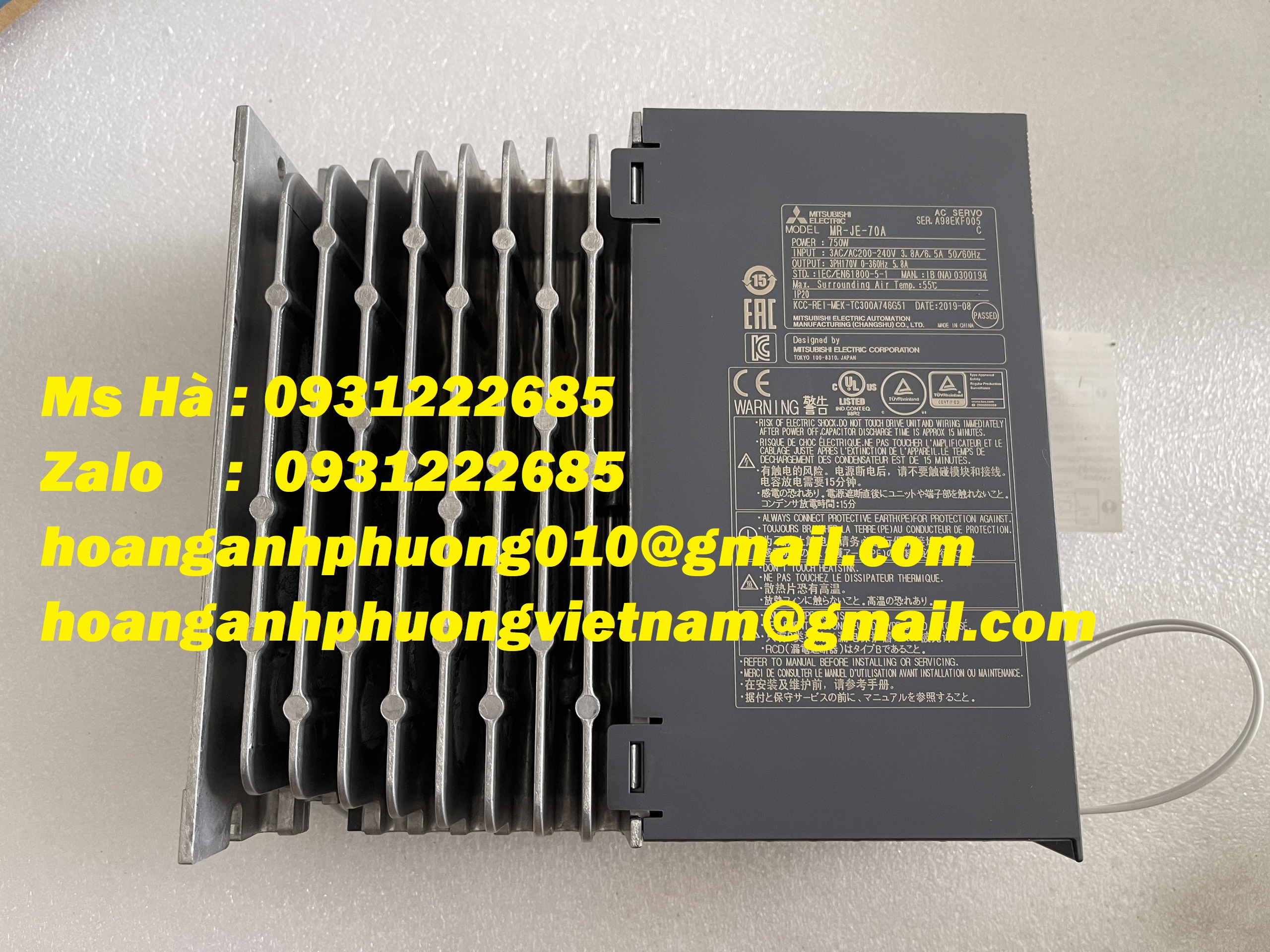 Ưu đãi giá dòng mitsubishi driver MR-JE-70A điều khiển servo