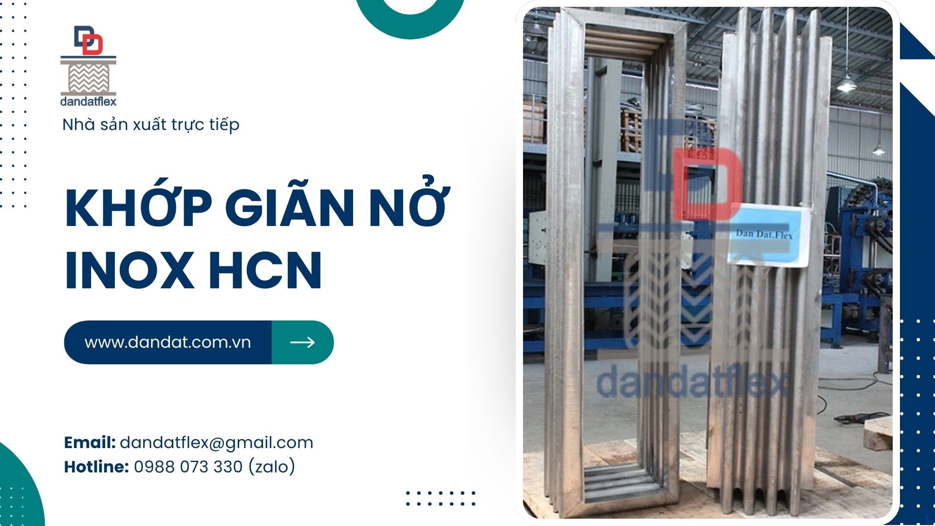 Khớp nối giãn nở inox hình chữ nhật, Ống giản nở inox, Khớp nối inox