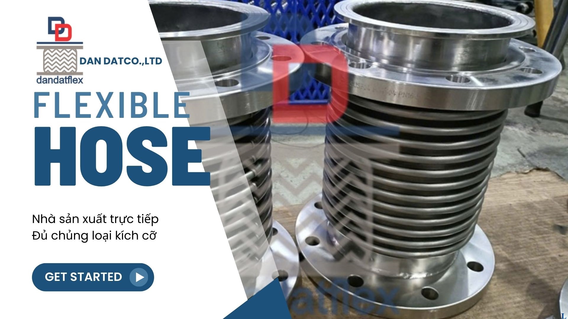 Khớp nối giãn nở inox hình chữ nhật, Ống giản nở inox, Khớp nối inox