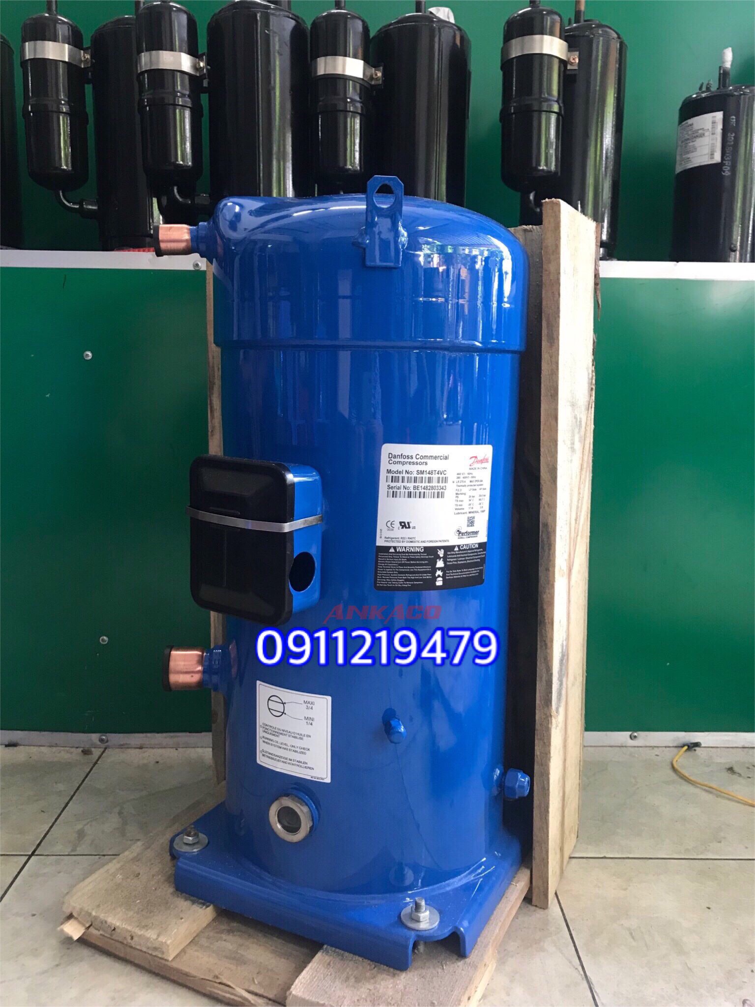 thay lắp đặt block điều hòa danfoss 12hp SM148T4VC block danfoss scrol