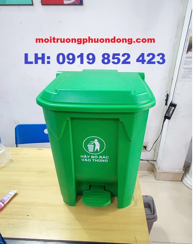 Thùng rác nhựa 30 lít đạp chân loại mới tại hà nội