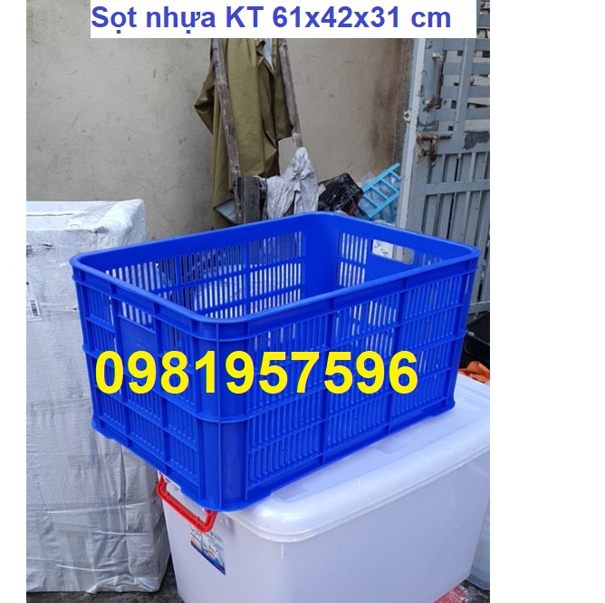 sọt nhựa, sóng nhựa hở, sọt nhựa cao 31 cm