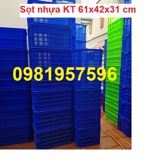 sọt nhựa, sóng nhựa hở, sọt nhựa cao 31 cm