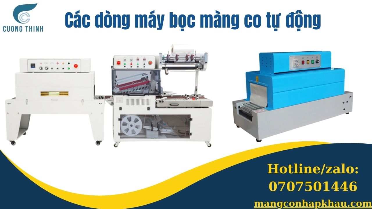 bán máy bọc màng co tự động bọc màng co pof pvc